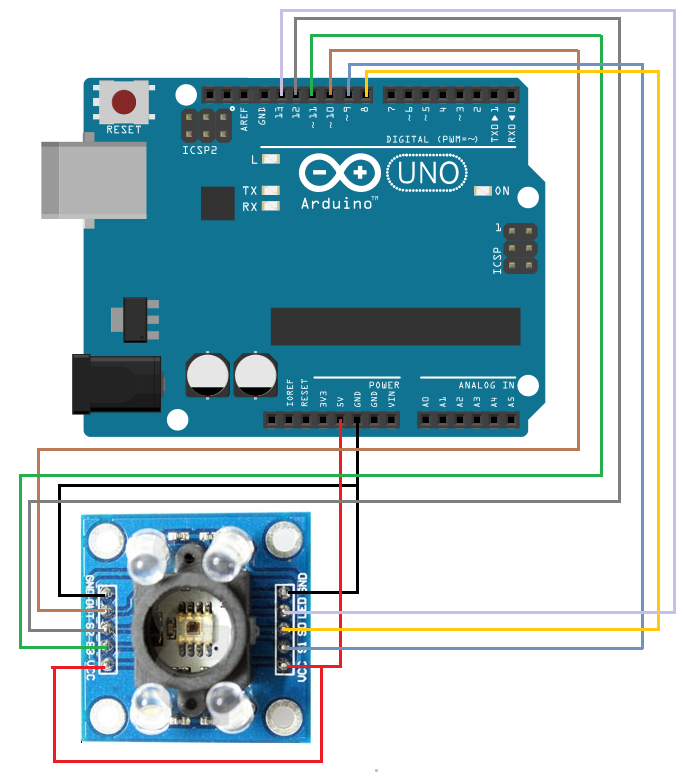 TCS3200 Arduino Bağlantı